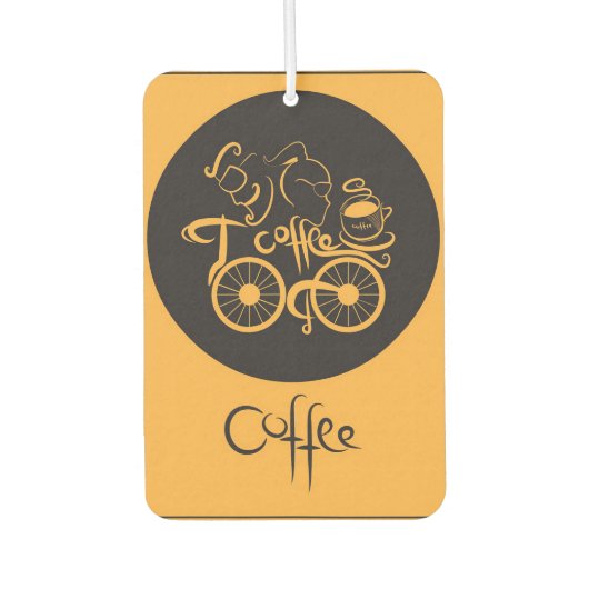 Kaffee lange Kaffee zum Mitnehmen Autolufterfrischer (Vorderseite)