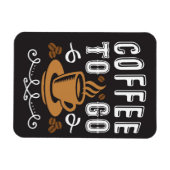 Kaffee lange Kaffee zum Mitnehmen Magnet (Horizontal)