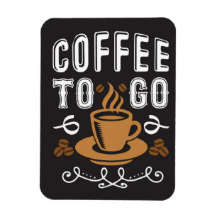 Kaffee lange Kaffee zum Mitnehmen Magnet