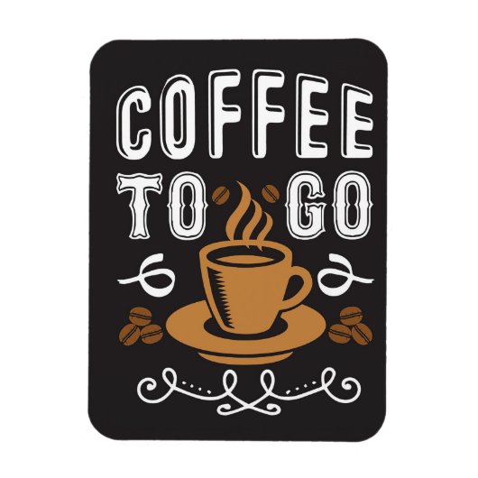Kaffee lange Kaffee zum Mitnehmen Magnet (Vertikal)