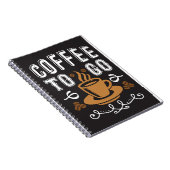 Kaffee lange Kaffee zum Mitnehmen Notizblock (Rechte Seite)