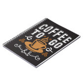 Kaffee lange Kaffee zum Mitnehmen Notizblock (Linke Seite)