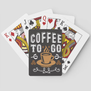 Kaffee lange Kaffee zum Mitnehmen Spielkarten