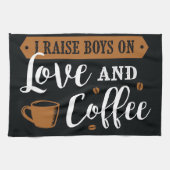 Kaffee lange Liebe und Kaffee Geschirrtuch (Horizontal)