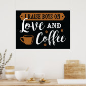 Kaffee lange Liebe und Kaffee Poster (Küche)