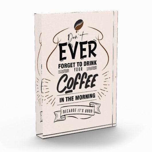 Kaffee lange trinken Sie Ihren Kaffee Fotoblock (Links)