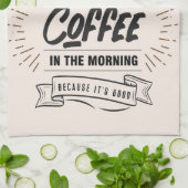 Kaffee lange trinken Sie Ihren Kaffee Geschirrtuch (Gefaltet)