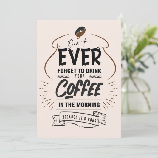 Kaffee lange trinken Sie Ihren Kaffee Save The Date (Stehend Vorderseite)