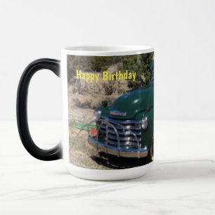 Kaffee lässt das Foto plötzlich erscheinen Verwandlungstasse