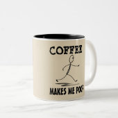 Kaffee lässt mich kacken, Kaffee-Tasse Zweifarbige Tasse (VorderseiteRechts)