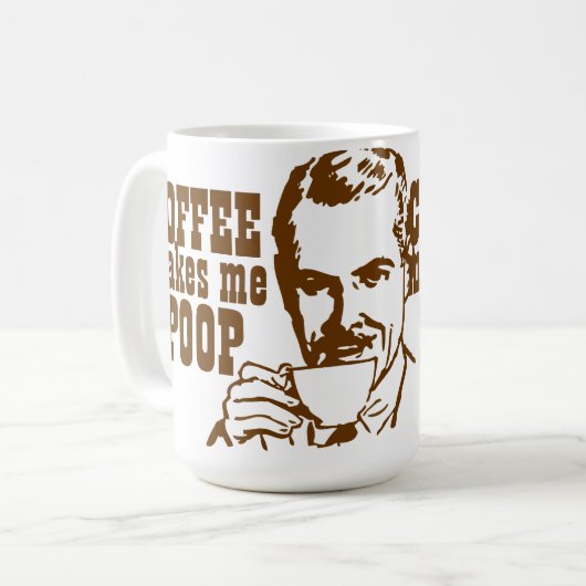 Kaffee lässt mich kacken! kaffeetasse (Vorderseite Links)