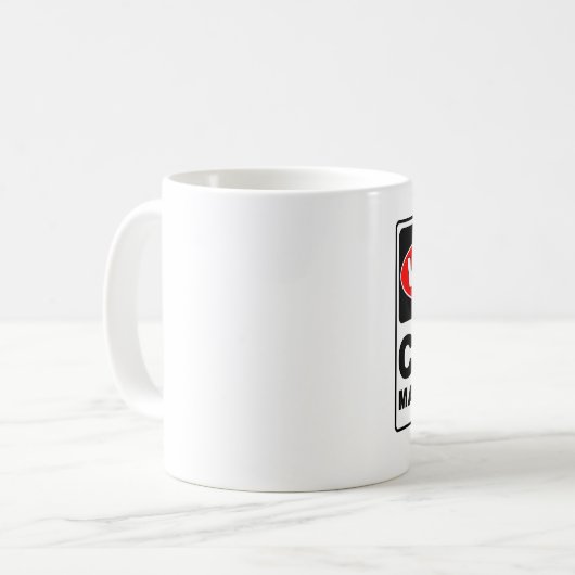 KAFFEE LÄSST MICH KACKEN KAFFEETASSE (Vorderseite Links)