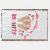 Kaffee lässt mich weniger mörderisch und lustig er decke (Vorderseite)