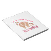 Kaffee lässt mich weniger mörderisch und lustig er notizblock (angewinkelt)