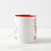 Kaffee lässt mich weniger mörderisch und lustig er zweifarbige tasse (Mittel)