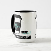 Kaffee lässt mich weniger mörderische, lustige Zit Tasse (Vorderseite Links)