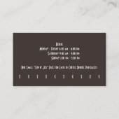 Kaffee & Latte Art Coffee Shop & Punch Visitenkarte (Rückseite)