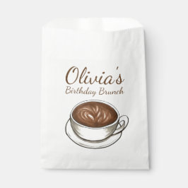 Kaffee Latte Cappuccino Geburtstagsparty Brunch Geschenktütchen