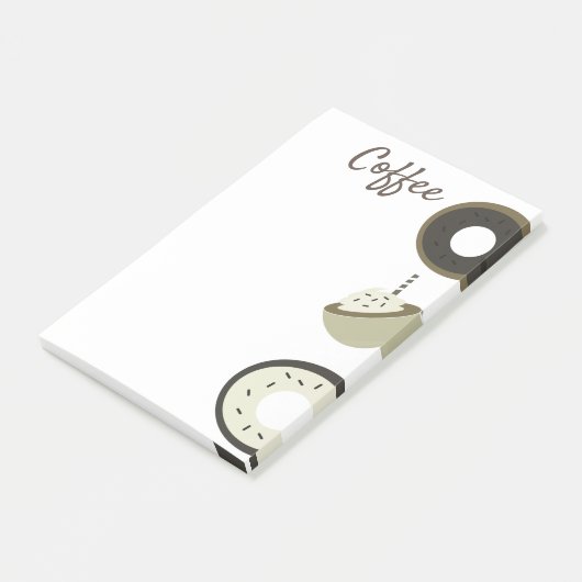 Kaffee Latte Chocolate Donut Cafe Postit Hinweise Post-it Klebezettel (angewinkelt)