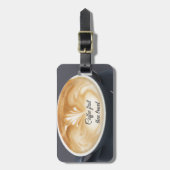Kaffee Latte Dann Travel Gepäckanhänger (Vorderseite vertikal)