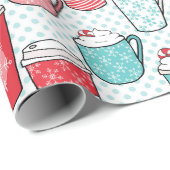 Kaffee Latte Geschenkpapier (Rolleneckpunkt)