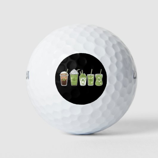 Kaffee Latte Green Niedlich Irish St Patrick's Day Golfball (Vorderseite)