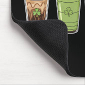 Kaffee Latte Green Niedlich Irish St Patrick's Day Mousepad (Ecke)