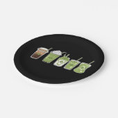 Kaffee Latte Green Niedlich Irish St Patrick's Day Pappteller (Schrägansicht)