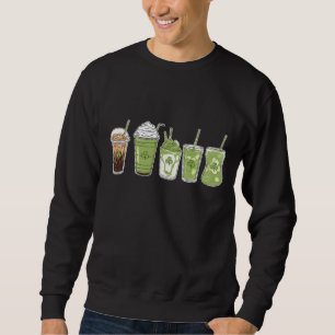 Kaffee Latte Grüne Süße Irische St. Patrick's Day Sweatshirt