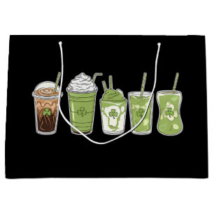 Kaffee Latte Grüner Süß Irischer St. Patrick's Day Große Geschenktüte