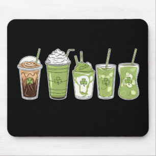 Kaffee Latte Grüner Süß Irischer St. Patrick's Day Mousepad