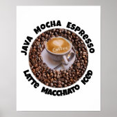 Kaffee Latte Mocha Wall Art Poster (Vorne)