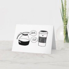 Kaffee Latte Valentine's Liebe Feiertagskarte