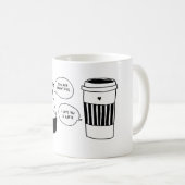 Kaffee Latte Valentine's Liebe Kaffeetasse (VorderseiteRechts)