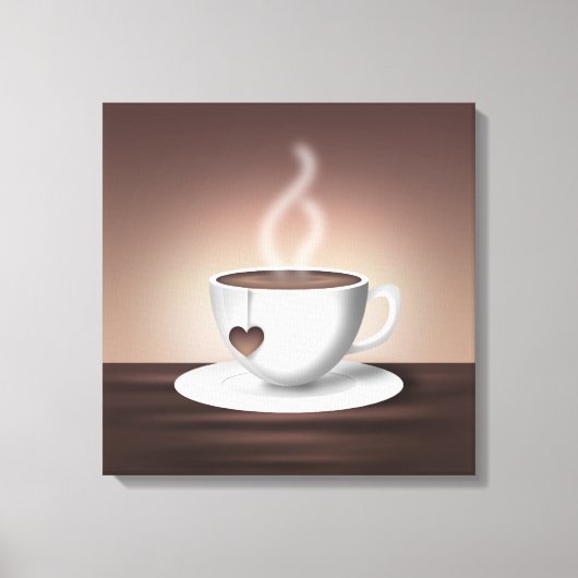 Kaffee Latte Wall Art Leinwanddruck (Vorderseite)