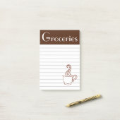 Kaffee-Lebensmittel Post It Notes Post-it Klebezettel (Auf Schreibtisch)