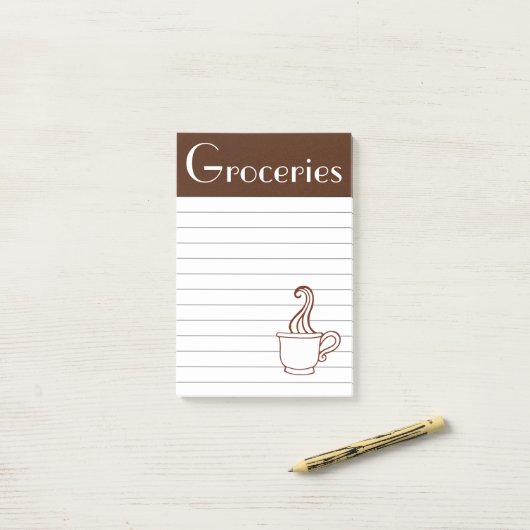 Kaffee-Lebensmittel Post It Notes Post-it Klebezettel (Auf Schreibtisch)