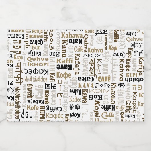 Kaffee Lebensmitteletikett (Einzelnes Label)