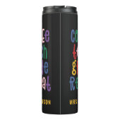 Kaffee, Lehre, Klasse, Wiederholung Typografie Leh Thermosbecher (Rückseite)