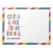 Kaffee, Lehre, Klasse, Wiederholungstatiklehrer la Notizblock (Vorderseite)