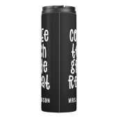 Kaffee, Lehre, Klasse, Wiederholungstatiklehrer Thermosbecher (Rückseite)