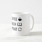 Kaffee → Lehre → Wiederholen - Zitat des sonnigen  Kaffeetasse (VorderseiteRechts)