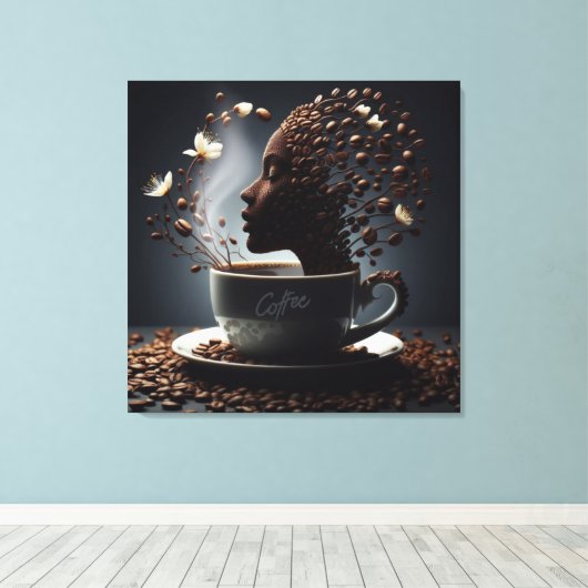 Kaffee Leinwanddruck (Insitu (Holzboden))