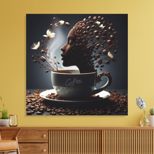 Kaffee Leinwanddruck (Insitu (Wohnzimmer))