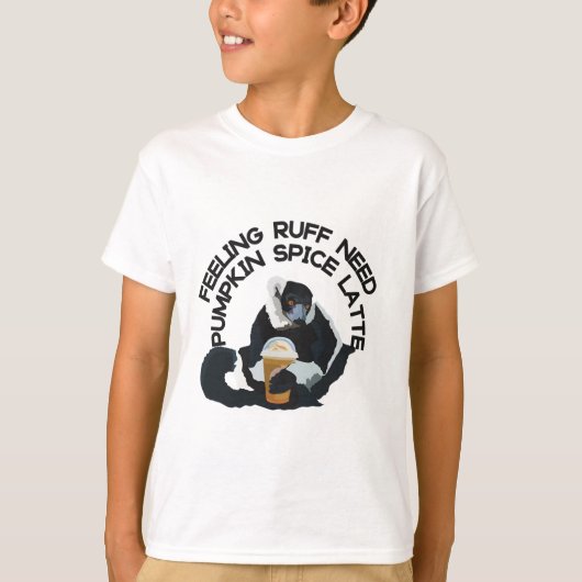 Kaffee Lemur Illustration Niedliches Madagaskar Pr T-Shirt (Vorderseite)