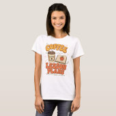 Kaffee-Lernplan Lehrer-Überlebenskit Retro T-Shirt (Vorne ganz)