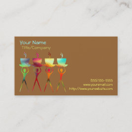 Kaffee-Leute-Regenbogen-Visitenkarte-Schablone Visitenkarte