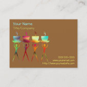 Kaffee-Leute-Regenbogen-Visitenkarte-Schablone Visitenkarte (Vorderseite)