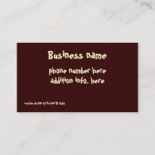 Kaffee-liciuos Visitenkarte (Rückseite)