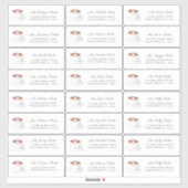 Kaffee Liebe Braut Brautparty Gastadresse Aufkleber (Blatt)